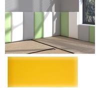 HEFJIAYCIQ Tête De Lit Capitonnée Peel and Stick, Panneau De Décoration Intérieure 3D Autocollant, Tête De Lit Murale pour Chambre À Coucher/Salon,Jaune,30x50cm