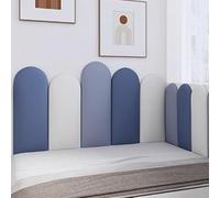 HEFJIAYCIQ Tête De Lit Peel and Stick, Panneaux Muraux 3D Anti-Collision pour Enfants, Dosseret De Lit pour Lit Simple Et Double,Dark Blue Set,200x55cm