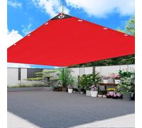 HEFJIAYCIQ Toile D'ombrage Rouge pour Le Jardin, Bâche Durable en Maille pour Pergola avec Œillets, Filet Pare-Soleil pour Plantes De Patio À L'extérieur,Rouge,6x7m