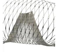 HEFJIAYCIQ Treillis Métallique en Acier Inoxydable 304, Filet Anti-Chute Flexible Et Extensible À Haute Altitude, pour Clôture De Cage De Zoo, Balcon, Escalier,Silver 2.5mm,0.6x6m