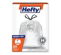 Hefty Fabriqués pour s'adapter aux sacs poubelle, compatibles avec SimpleHuman taille H (25 gallons), 100 pièces (4 poches de 25 sacs chacune)