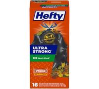 Hefty Lot de 16 grands sacs poubelle ultra résistants pour pelouse et feuilles, 199 gallons