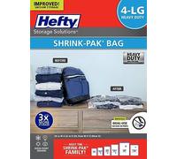 Hefty Shrink-Pak Lot de 4 grands sacs résistants