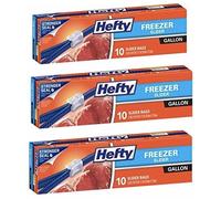 Hefty Slider Gallon Lot de 3 sacs de congélation 10 pièces
