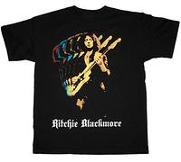 HEFU Ritchie Blackmore Solo Rainbow Deep Purple Rock'n'Roll New Black T-T-Shirts à Manches Courtes(Large)