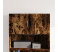 HEFZGDB Armoire suspendue peu encombrante pour montage mural en chêne fumé avec surface lisse et résistance à l'humidité en bois, offre un espace de rangement pratique et peut être utilisé pour
