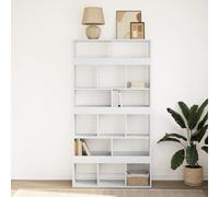 HEFZGDB Bibliothèque blanche - 100 x 33 x 187,5 cm - En bois - Étagère de salon sur pied - Petite étagère CD - Armoire polyvalente pour bureau, salon, chambre à coucher, bureau
