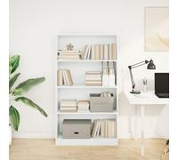 HEFZGDB Bibliothèque blanche - 80 x 24 x 143 cm - En bois - Armoire polyvalente - Petite étagère - Vitrine pour bureau, salon, bureau, chambre à coucher
