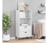 HEFZGDB Bibliothèque VIKEN - Blanc - 60 x 35 x 123 cm - En bois - Étagère de bureau - Étagère CD - Armoire multifonction pour chambre à coucher, bureau, bibliothèque, bureau