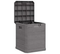 HEFZGDB Boîte de rangement de jardin 90 l marron - Solution de rangement élégante pour la maison - Organisez votre espace de vie extérieur avec cette boîte robuste pour coussins, coussins, plafonds