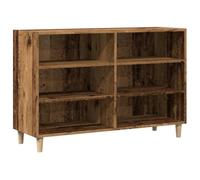 HEFZGDB Buffet aspect bois vieilli - 103,5 x 35 x 70 cm - Armoire de cuisine pour chambre à coucher, débarras, bureau, cuisine