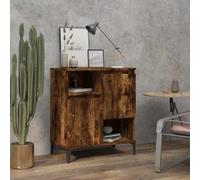 HEFZGDB Buffet classique au design intemporel en bois et surface lisse en blanc avec quatre compartiments et grande capacité de rangement, support mural pour une sécurité optimale