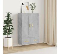 HEFZGDB Buffet moderne en bois pour une bonne organisation, meuble haut avec surface de présentation pour décoration et plantes, meuble haut stable avec support mural contre le basculement