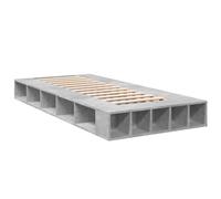 HEFZGDB Cadre de lit gris béton 75 x 190 cm en bois pour adolescent, lit d'appoint, lit familial, lit simple pour auberge, chambre d'amis, chambre à coucher, salon