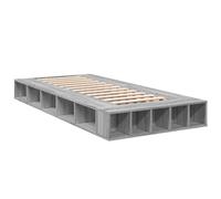 HEFZGDB Cadre de lit gris Sonoma 75 x 190 cm en bois pour adolescent, lit d'appoint, lit familial, lit simple pour auberge, chambre d'amis, chambre à coucher, salon