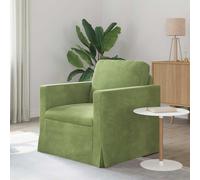 HEFZGDB Canapé modulaire en velours pour salon moderne avec design minimaliste, canapé ergonomique avec cadre en métal et accoudoirs en bois, divisé en deux parties pour une décoration intérieure