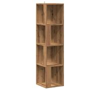 HEFZGDB Étagère d'angle en chêne Artisan - 33 x 33 x 132 cm - Armoire de salon - Buffet - Multifonction - Pour chambre à coucher, bureau, débarras, salon
