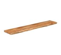 HEFZGDB Étagère murale rectangulaire 100 x 20 x 2,5 cm en bois d'acacia massif avec bord d'arbre, plan de travail de cuisine, table à manger pour salle d'étude, salle de conférence, cuisine, bureau