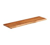HEFZGDB Étagère murale rectangulaire 110 x 30 x 2,5 cm en bois d'acacia massif avec bord d'arbre, plan de travail de cuisine, table à manger pour salle d'étude, salle de conférence, cuisine, bureau