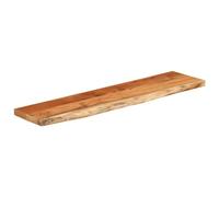 HEFZGDB Étagère murale rectangulaire 120 x 30 x 2,5 cm en bois d'acacia massif avec bord d'arbre, plan de travail de cuisine, table à manger pour salle d'étude, salle de conférence, cuisine, bureau