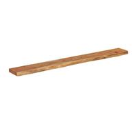 HEFZGDB Étagère murale rectangulaire 160 x 20 x 2,5 cm en bois d'acacia massif avec bord d'arbre, plan de travail de cuisine, table à manger pour salle d'étude, salle de conférence, cuisine, bureau