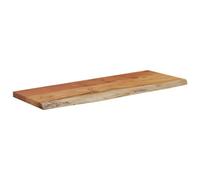 HEFZGDB Étagère murale rectangulaire 50 x 20 x 2,5 cm en bois d'acacia massif avec bord d'arbre, plan de travail de cuisine, table à manger pour salle d'étude, salle de conférence, cuisine, bureau