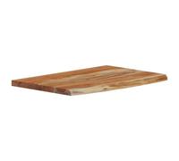 HEFZGDB Étagère murale rectangulaire 50 x 30 x 3,8 cm en bois d'acacia massif avec bord d'arbre, plan de travail de cuisine, table à manger pour salle d'étude, salle de conférence, cuisine, bureau