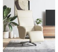 HEFZGDB Fauteuil relax pivotant avec repose-pieds et fonction de réglage manuel, fauteuil de relaxation avec dossier réglable et fonction de couchage manuelle, pivotant à 360 degrés, cuir synthétique
