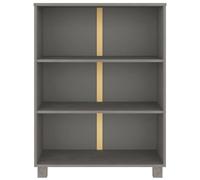 HEFZGDB HAMAR Bibliothèque en pin massif Gris clair 85 x 35 x 112 cm Petite étagère multifonction pour chambre à coucher, bureau, salle d'étude, salon