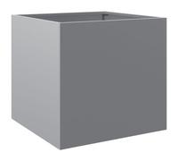 HEFZGDB Jardinière argentée - 49 x 47 x 46 cm - En acier galvanisé - Petit pot de fleurs - Grand pot de culture intérieur - Grand pot de fleurs pour jardin, balcon, cour, terrasse