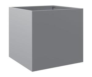 HEFZGDB Jardinière argentée - 49 x 47 x 46 cm - En acier galvanisé - Petit pot de fleurs - Grand pot de culture intérieur - Grand pot de fleurs pour jardin, balcon, cour, terrasse