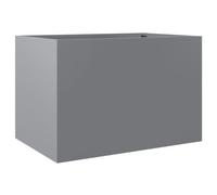 HEFZGDB Jardinière argentée - 62 x 40 x 39 cm - En acier galvanisé - Petit pot de fleurs - Grand pot de culture intérieur - Grand pot de fleurs pour jardin, balcon, cour, terrasse