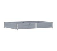 HEFZGDB Jardinière grise - 150 x 100 cm - En bois massif de pin - Pot de fleurs d'intérieur - Pour terrasse, cour, jardin, parc