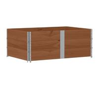 HEFZGDB Jardinière - Marron - 150 x 100 cm - En bois massif de pin - Pot de fleurs d'intérieur - Pour terrasse, cour, jardin, parc