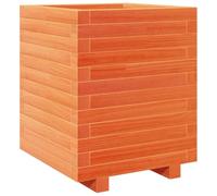 HEFZGDB Jardinière marron ciré - 40 x 40 x 49,5 cm - En bois massif de pin - Grand pot de culture - Pour l'intérieur - Pour balcon, parc, jardin, terrasse