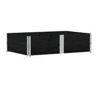 HEFZGDB Jardinière noire - 150 x 100 cm - En bois massif de pin - Pot de fleurs d'intérieur - Pour terrasse, cour, jardin, parc