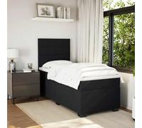 HEFZGDB Lit à sommier tapissier avec matelas, noir, 80 x 200 cm, en velours, lit d'appoint, lit familial, pour chambre d'amis, chambre à coucher, auberge, salon