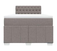 HEFZGDB Lit à sommier tapissier avec matelas, taupe, 120 x 190 cm, tissu pour adolescent, cadre de lit, lit familial, lit double pour chambre d'amis, salon, chambre à coucher, auberge