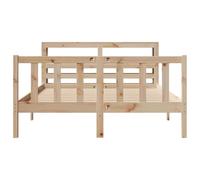 HEFZGDB Lit en bois massif sans matelas - 160 x 200 cm - En pin - Cadre de lit simple double - Cadre de lit pour chambre d'amis, auberge, chambre à coucher, salon
