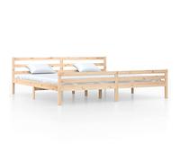 HEFZGDB Lit en bois massif sans matelas, 200 x 200 cm, lit double, lit d'appoint, lit familial, lit simple pour auberge, chambre d'amis, chambre à coucher, salon
