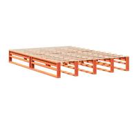 HEFZGDB Lit en bois massif sans matelas, marron ciré, 160 x 200 cm, en bois de pin, lit familial, lit double pour chambre à coucher, chambre d'amis, salon, auberge