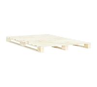 HEFZGDB Lit en palettes en bois massif de pin 180 x 200 cm, cadre de lit simple, lit double, cadre de lit pour auberge, chambre à coucher, salon, chambre d'amis