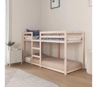 HEFZGDB Lit superposé 80 x 200 cm en pin massif pour adolescent, lit d'appoint, lit familial, cadre de lit pour chambre à coucher, auberge, salon, chambre d'amis