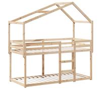 HEFZGDB Lit superposé sans matelas, 90 x 200 cm, en bois massif de pin, lit d'appoint, lit familial, lit double pour auberge, chambre d'amis, salon, chambre à coucher