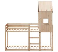 HEFZGDB Lit superposé sans matelas - 90 x 200 cm - En pin massif - Lit d'appoint - Lit familial pour salon, chambre à coucher, auberge, chambre d'amis