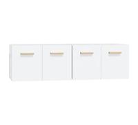 HEFZGDB Lot de 2 armoires murales blanches - 60 x 36,5 x 35 cm - En bois - Armoire d'appoint de cuisine - Armoire d'appoint de cuisine - Armoire de pharmacie - Pour cuisine, salon, débarras, chambre à
