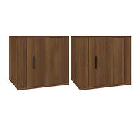 HEFZGDB Lot de 2 tables de chevet aspect chêne marron 50 x 39 x 47 cm Armoire de salon, armoire pharmacie, cuisine, buffet de cuisine pour chambre à coucher, débarras, cuisine, bureau