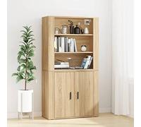 HEFZGDB Meuble haut élégant avec beaucoup d'espace de rangement et buffet, meuble haut durable en bois avec montage mural pour un rangement peu encombrant en tant que buffet