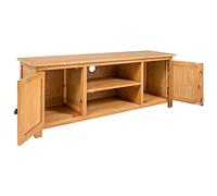 HEFZGDB Meuble TV - 110 x 35 x 44 cm - En chêne massif - Meuble bas TV - Table basse - Table d'appoint pour salle de loisirs, salon, chambre à coucher, chambre d'amis