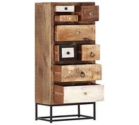 HEFZGDB Mufak Dolabı Meuble haut avec tiroirs - 45 x 30 x 105 cm - En bois vieilli massif - Buffet multifonction - Pour bureau, salon, chambre à coucher, cuisine